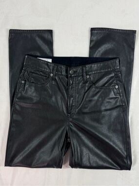 GAP Black Vintage Slim High Rise Faux Vegan Leather Pants